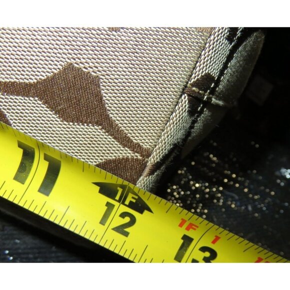 Coach 2007 Cursive Creed Limited Edition Signature Stripe Canvas & Leather Tote - Picture 12 of 13